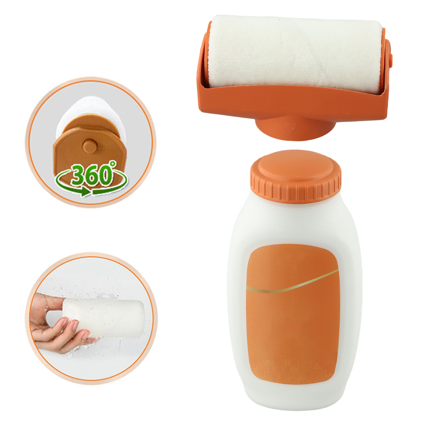 Home Improvement Mark - Verfherstelgereedschap 2-in-1 Roller Verf 360° borstelwerkzaamheid,