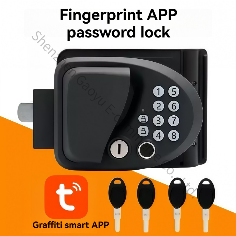 Door Lock - RV-deurslot RV-vingerafdrukwachtwoordslot Middelste deur Deurafstandsbediening Smart