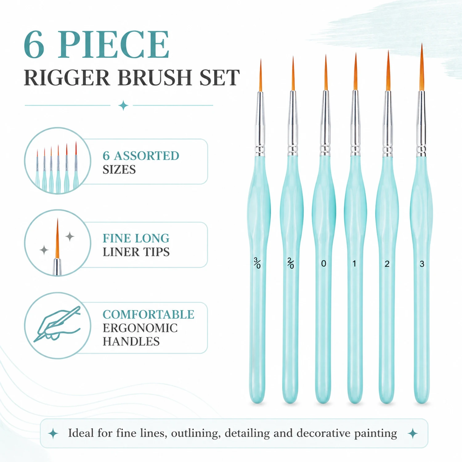 6-delige Rigger-verfborstelset - Paint Brush recensie en prijs