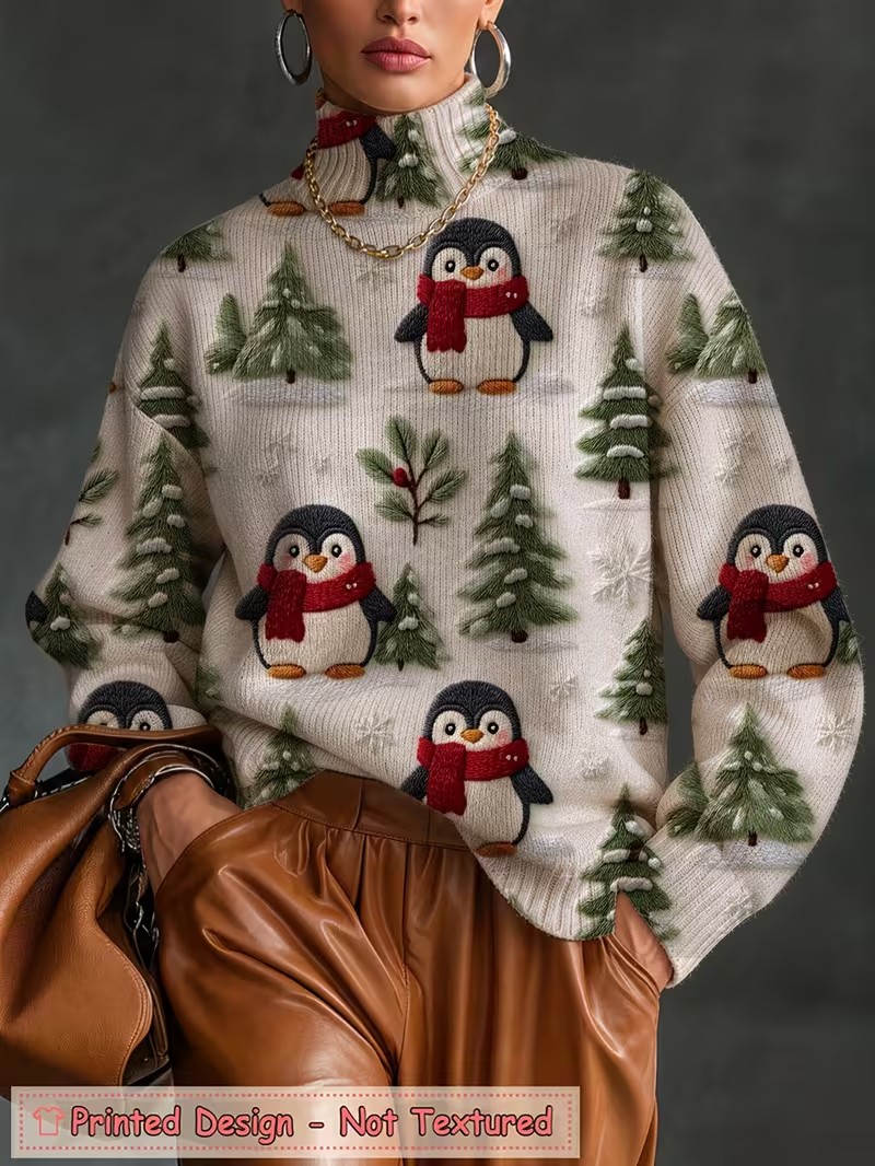 Dames T-shirt met coltrui, lan - Wallpaper recensie en prijs