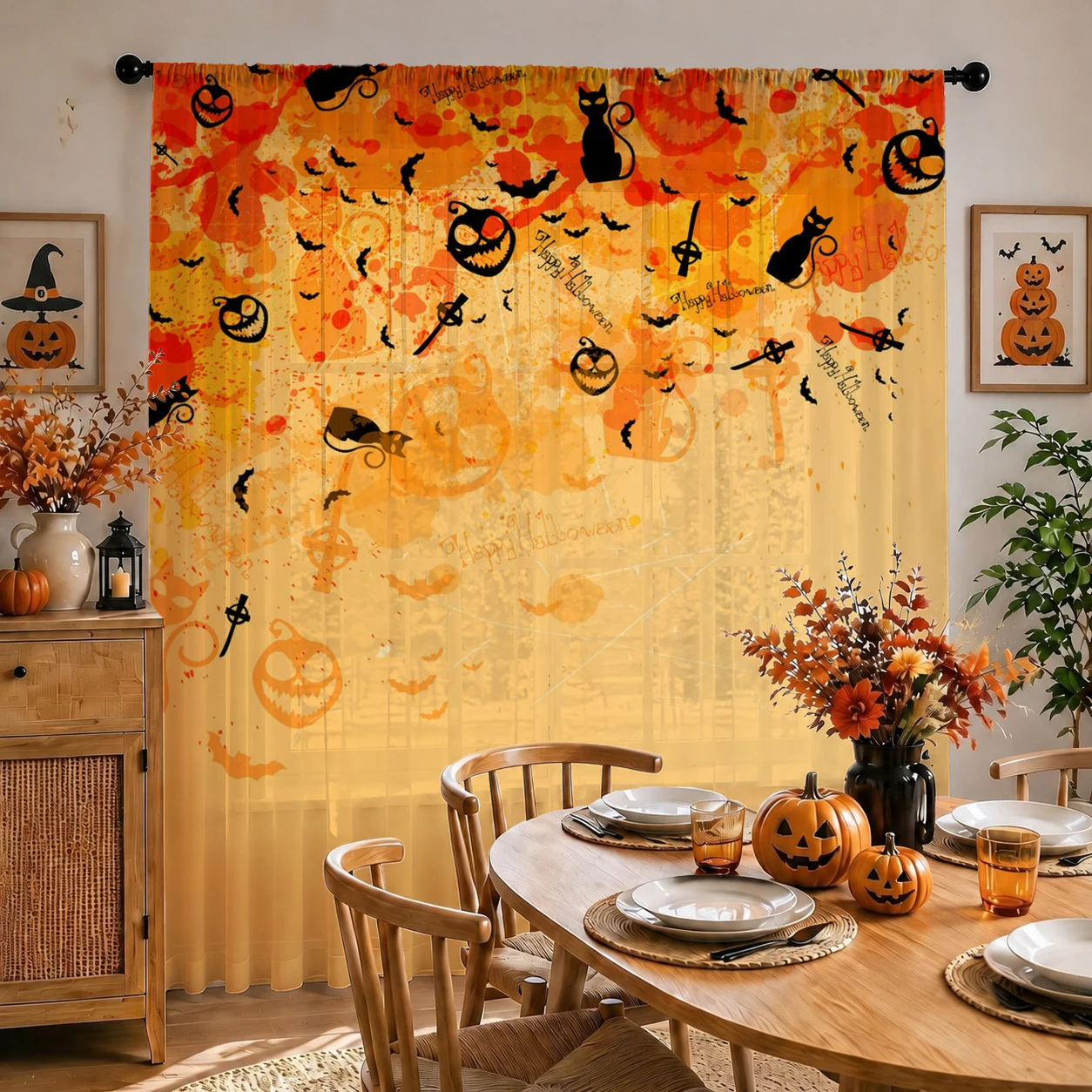 1 Stuk Spookachtig Halloween T - Curtain Rods recensie en prijs