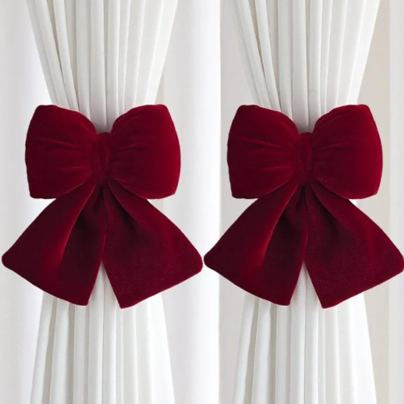 2 stuks bordeauxrode fluwelen  - Curtain Rods recensie en prijs