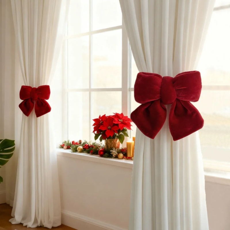 2 stuks bordeauxrode fluwelen  - Curtain Rods recensie en prijs