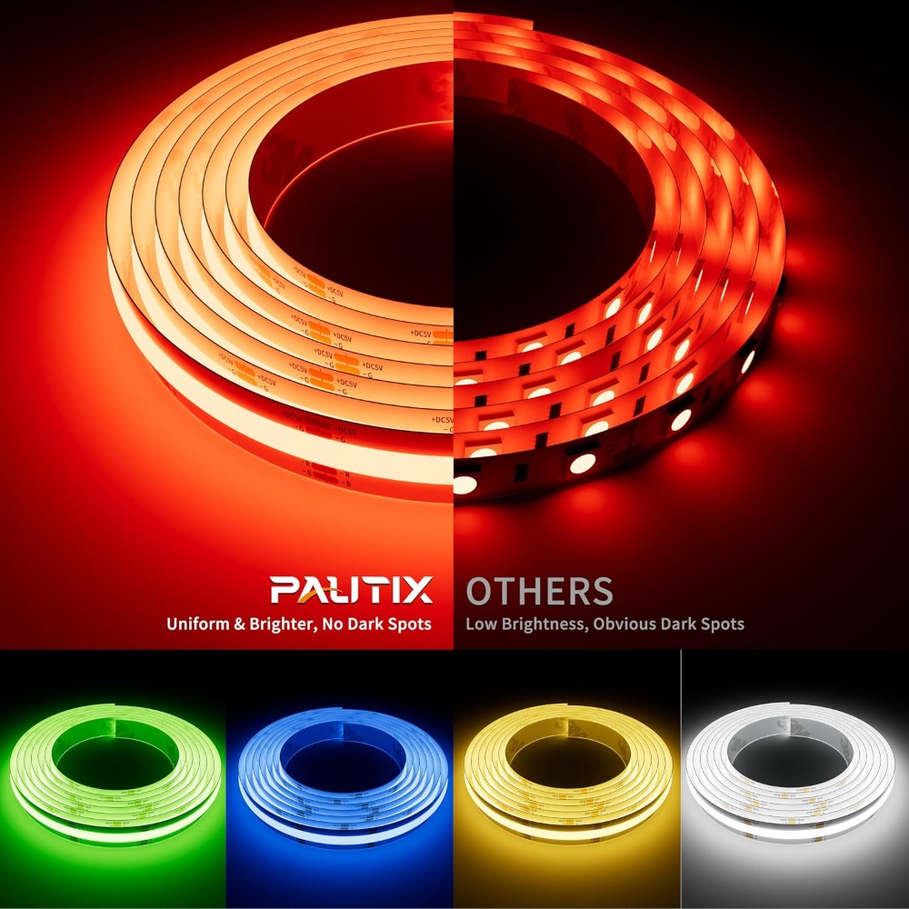 5V USB COB RGB LED-stripverlic - Led Strip Lights recensie en prijs