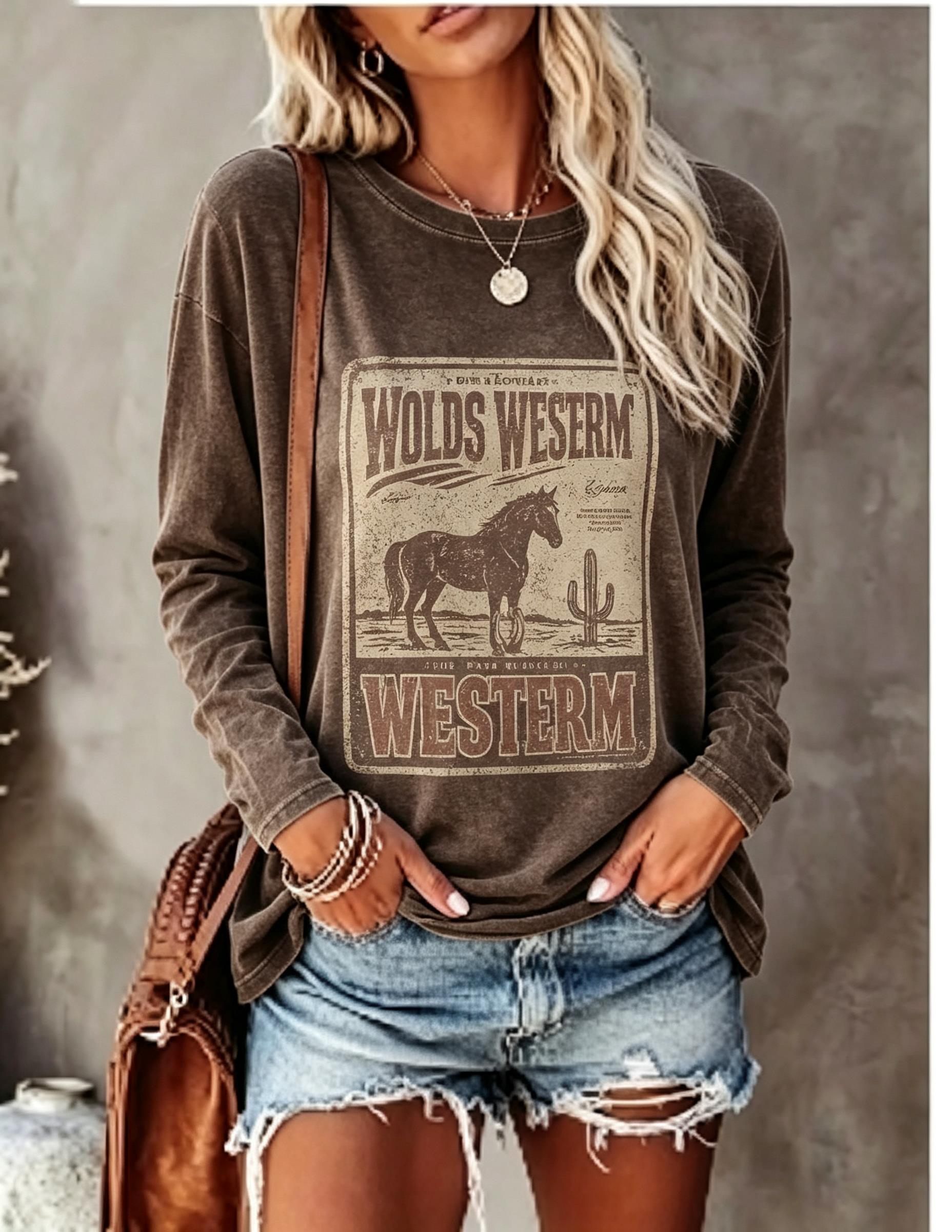 Dames T-shirt met lange mouwen - Wallpaper recensie en prijs